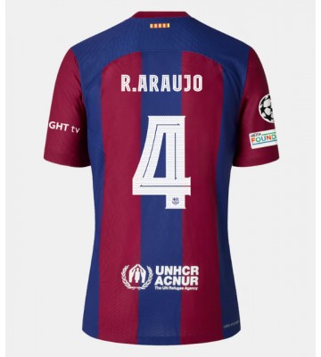 Barcelona Ronald Araujo #4 Hjemmebanetrøje 2023-24 Kort ærmer